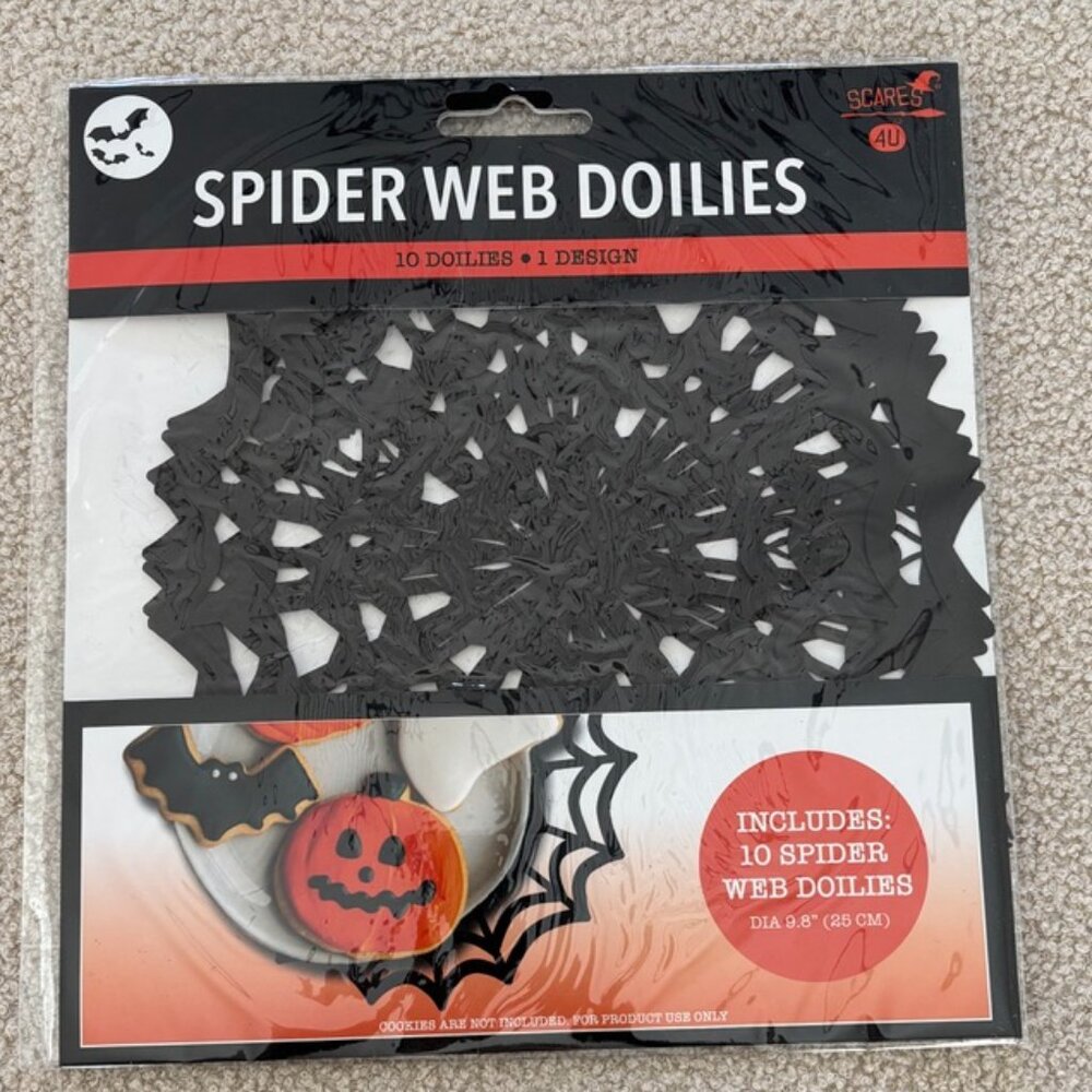 Spider Web Doilies Treats Baking Decorating Spooky elegance Halloween
